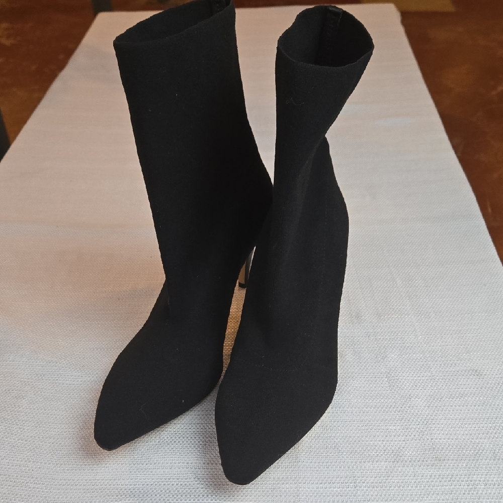 Botkier Black Heeled Boots, New York Sock Booties, SIZE 11